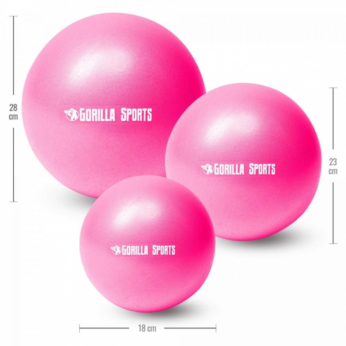 Gorilla Sports Mini pilates  bal 18 cm Roze