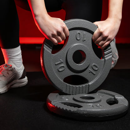 Weight Plate 20 kg Gripper Cast Iron Silver - 30/31 mm