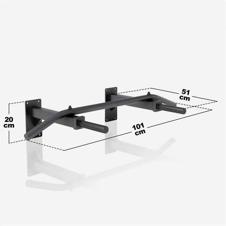 Optrekstang Zwart (wandmontage) Gorilla Sports