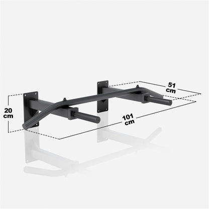 Optrekstang Zwart (wandmontage) Gorilla Sports