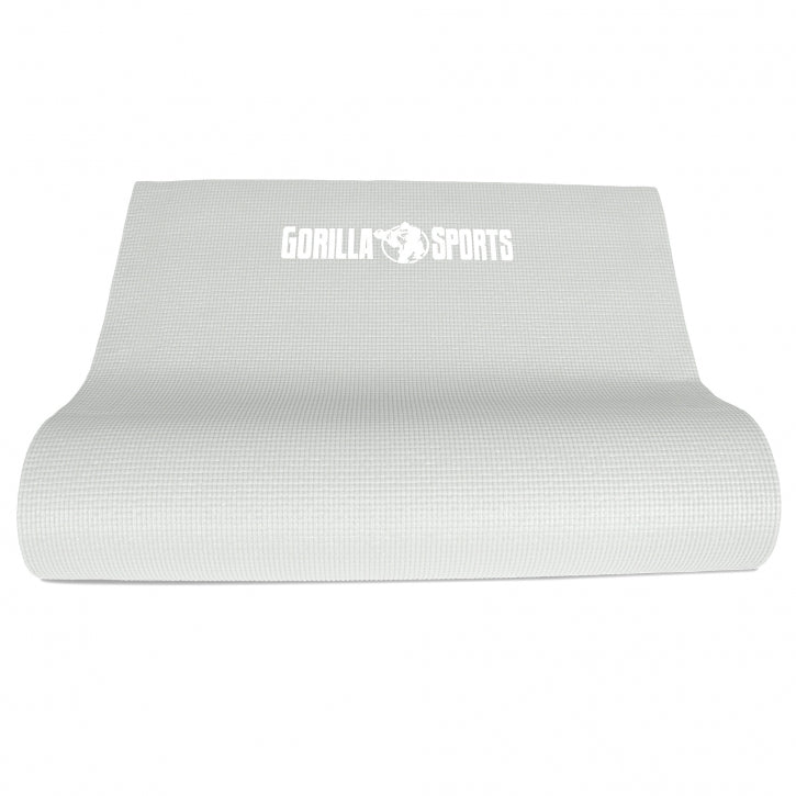 Gorilla Sports PVC Yogamat (180 x 60 x 0,5 cm) Grijs