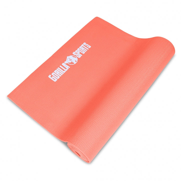 Gorilla Sports PVC Yogamat (180 x 60 x 0,5 cm) Koraalrood