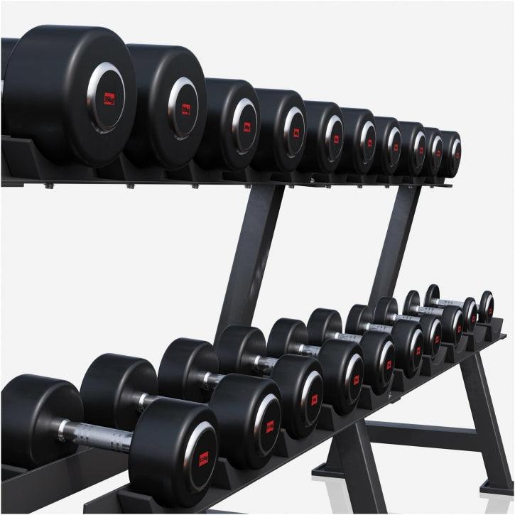 Professioneel dumbell rack met 325 kg dumbells Gorilla Sports