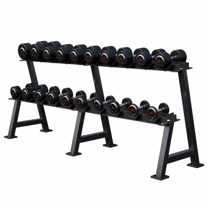 Professioneel dumbell rack met 325 kg dumbells Gorilla Sports