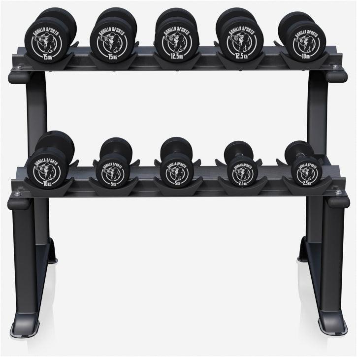 Professionele Dumbell Standaard incl. 90 kg Gorilla Sports dumbellset Gorilla Sports