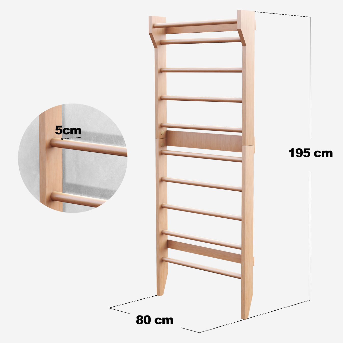 Structure d'escalade d'intérieur en bois Physionics