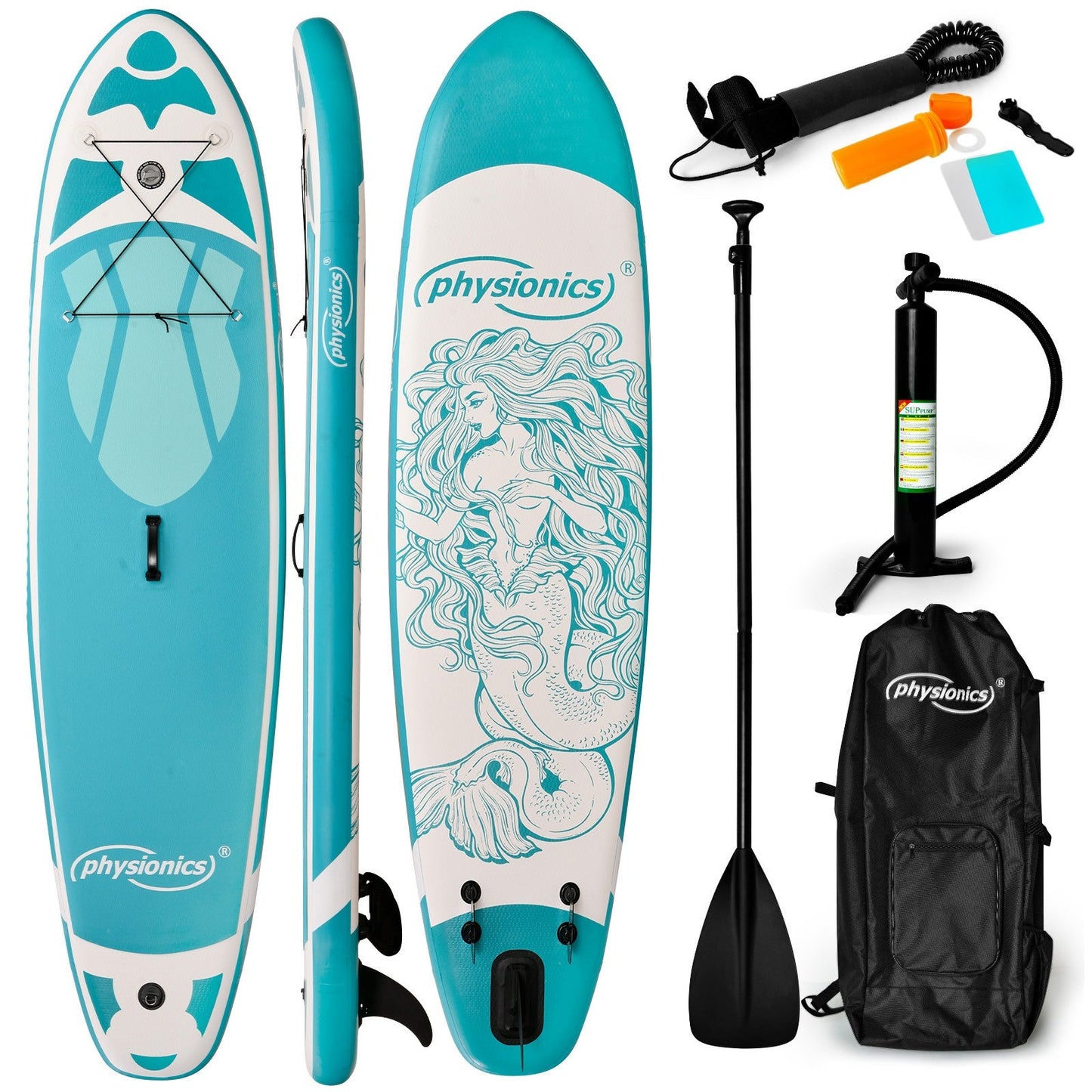 Planche de SUP Physionics 305 cm Ensemble complet Vert menthe