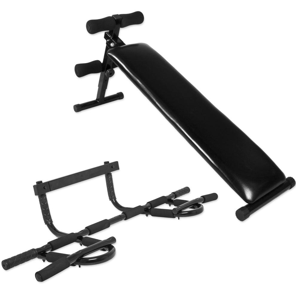 GORILLA SPORTS Set D'Haltères Courts 20kg Ou 30kg - Barres 30mm, Poignées Antidérapantes, Fermetures Étoile, Revêtement Plastique - Kit Musculation Fitness