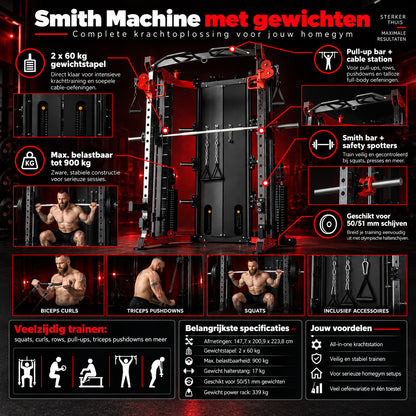 Smith Multistation Power Rack avec poids