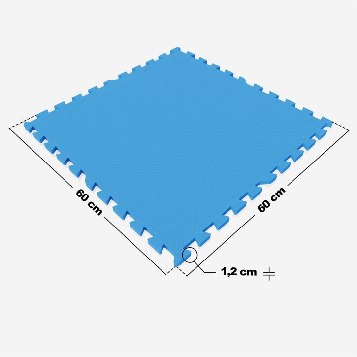 Sportschool Vloer Beschermingsmatten (16 stuks, totaal 5,76 m2) Blauw Gorilla Sports