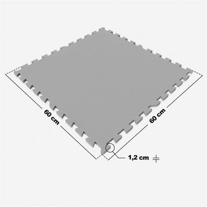 Sportschool Vloer Beschermingsmatten (16 stuks, totaal 5,76 m2) Grijs Gorilla Sports