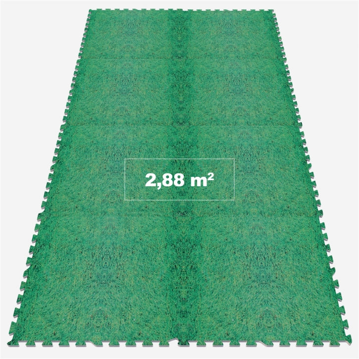 Sportschool Vloer Beschermingsmatten (8 stuks, totaal 2,88 m2) Groen (Gras) Gorilla Sports