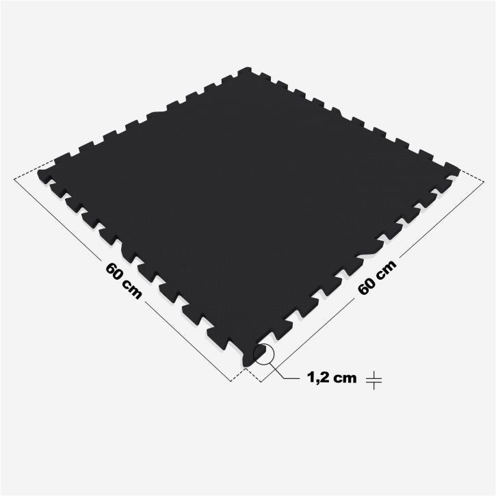 Sportschool Vloer Beschermingsmatten (8 stuks, totaal 2,88 m2) Zwart Gorilla Sports