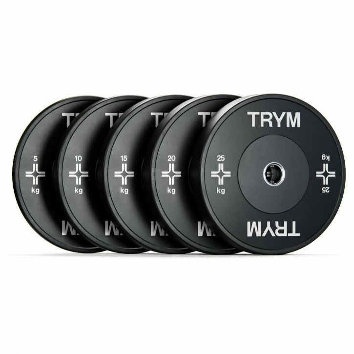 TRYM Bumperplate set 150 kg - Zwart - 50 mm Gorilla Sports