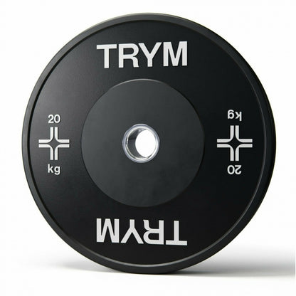 TRYM Bumperplate set 2 x 20 - Zwart - 50 mm Gorilla Sports