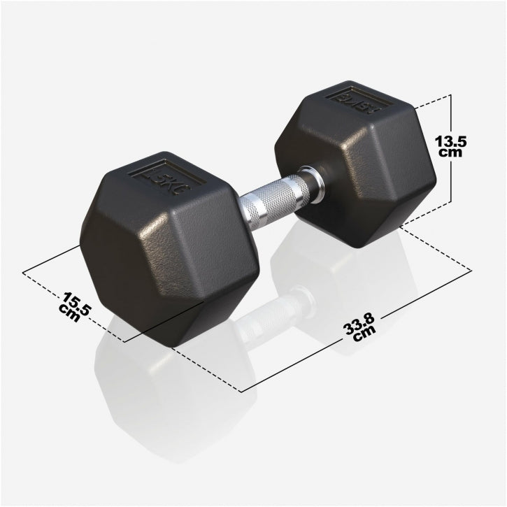 TWEEDE KANS Dumbell hexagon 15 kg Gorilla Sports