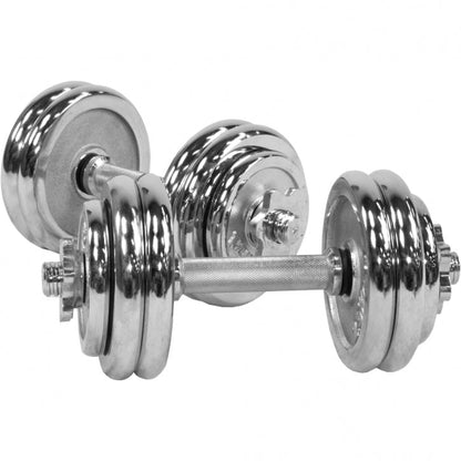 TWEEDE KANS Dumbellset 30 kg Chroom - 30 mm Gorilla Sports