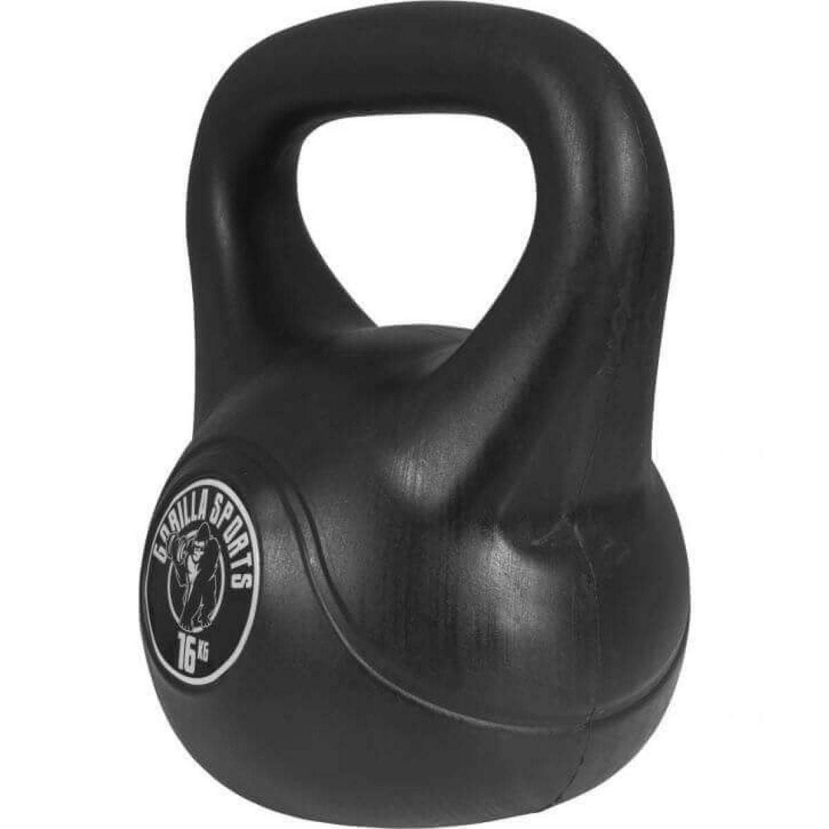 TWEEDE KANS Kettlebell 16 kg zwart kunststof Gorilla Sports