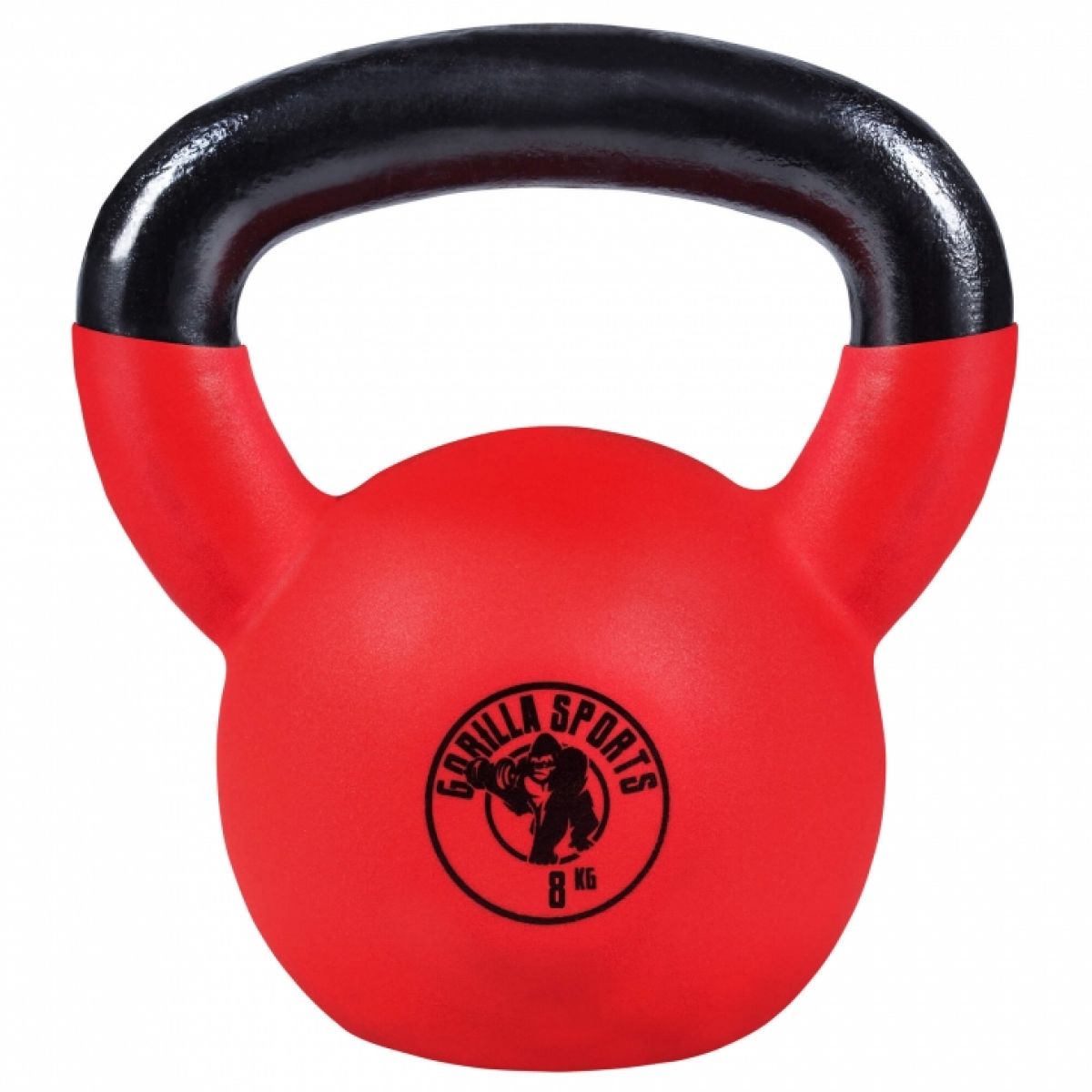 TWEEDE KANS Kettlebell 8 kg Rubber Coating Gorilla Sports