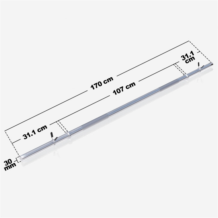 TWEEDE KANS Lange Halterstang 170 cm (veersluiting) Gorilla Sports