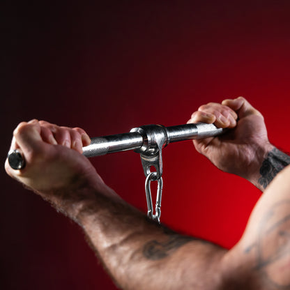 Ensemble de poignées d'entraînement : poignée d'aviron étroite, barre triceps/biceps et poignée à une main