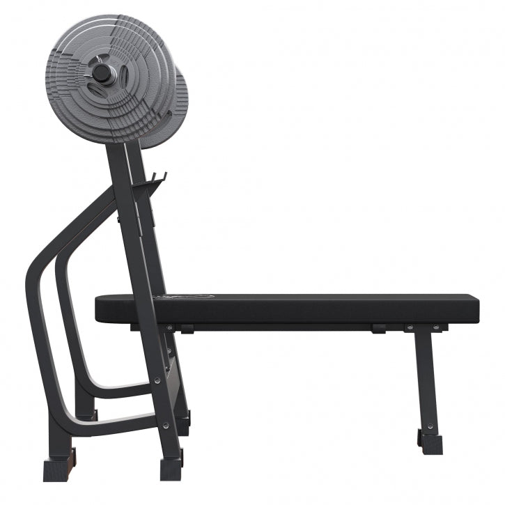 Vlakke halterbank met 130 kg olympische halter Gorilla Sports