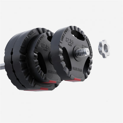 Voordeelbundel 30 kg (4 x 5 kg en 4 x 2,5 kg) halterschijven Gripper Kunststof - 30/31 mm Gorilla Sports