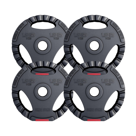 Voordeelbundel 5 kg (4x1.25 kg) Halterschijven Gripper Kunststof Gorilla Sports