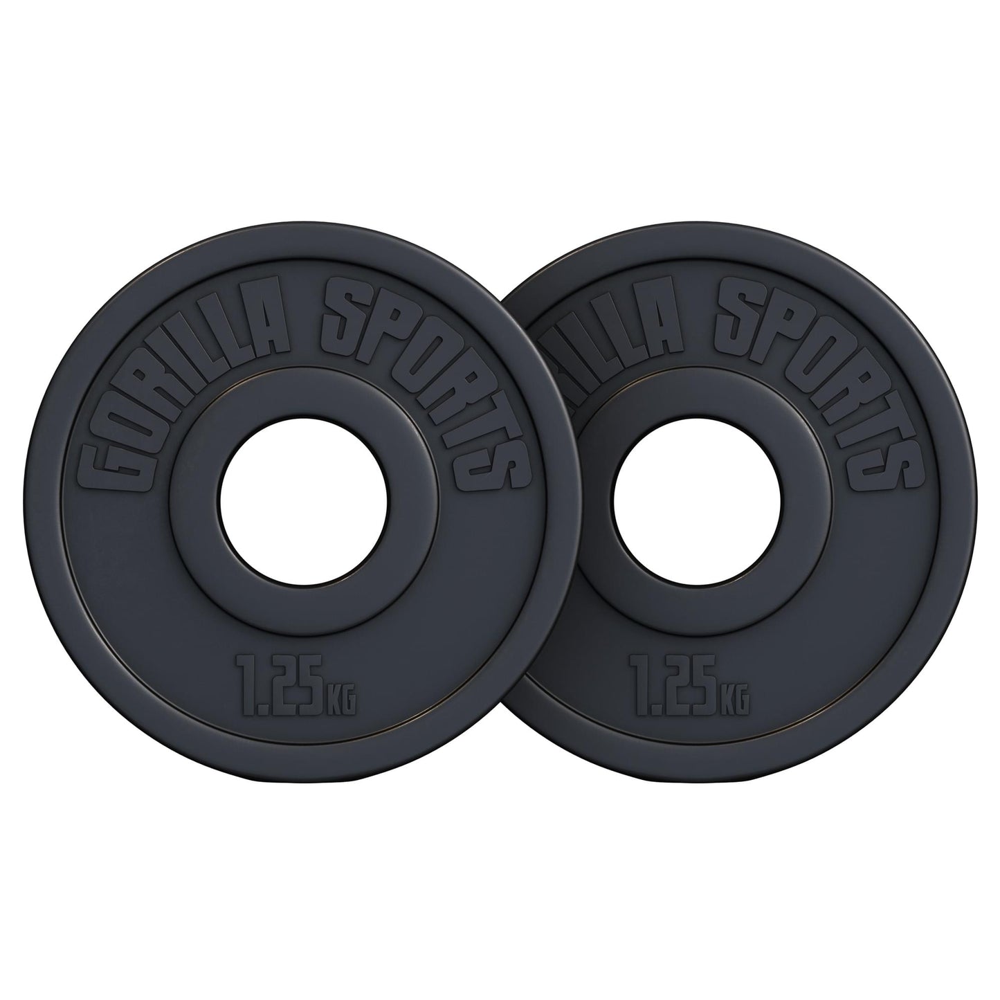 Voordeelbundel Olympische halterschijven 2 x 1,25 kg kunststof 50 mm Gorilla Sports