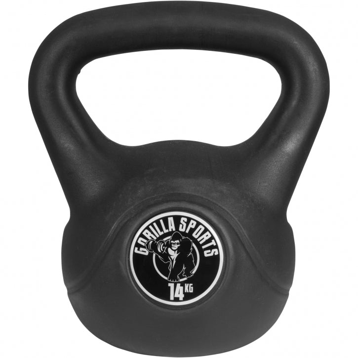 Voordeelset Kettlebells 14 en 16 kg Kunststof Gorilla Sports