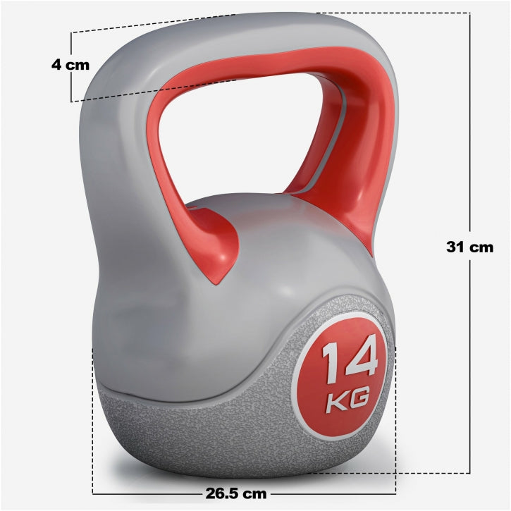 Voordeelset Kettlebells 14 en 16 kg Kunststof Trendy Gorilla Sports