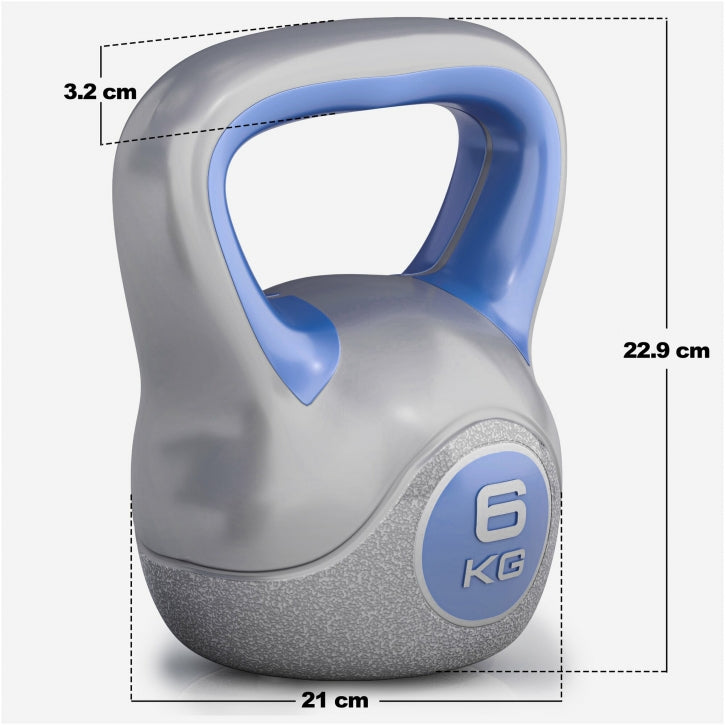 Voordeelset Kettlebells 2, 4 en 6 kg Kunststof Trendy Gorilla Sports