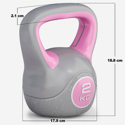 Voordeelset Kettlebells 2, 4 en 6 kg Kunststof Trendy Gorilla Sports