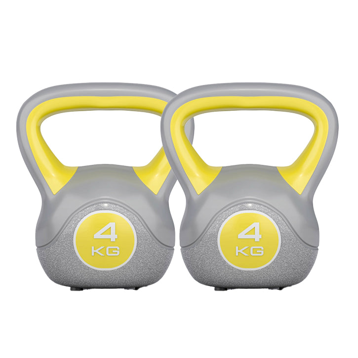 Voordeelset Kettlebells 2 x 4 kg Kunststof Trendy Gorilla Sports