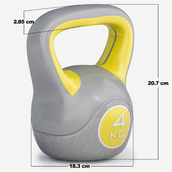 Voordeelset Kettlebells 2 x 4 kg Kunststof Trendy Gorilla Sports