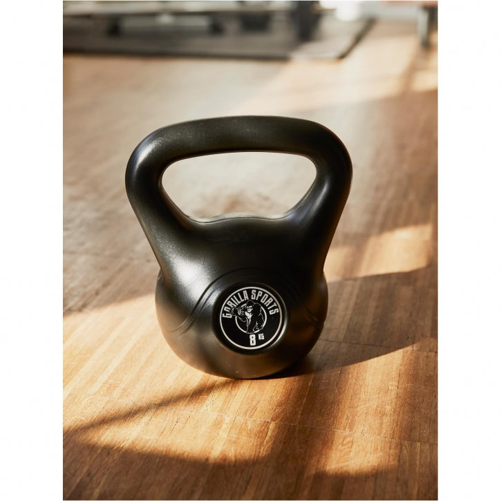 Voordeelset Kettlebells 8 en 16 kg Kunststof Gorilla Sports