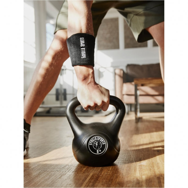 Voordeelset Kettlebells 8 en 16 kg Kunststof Gorilla Sports