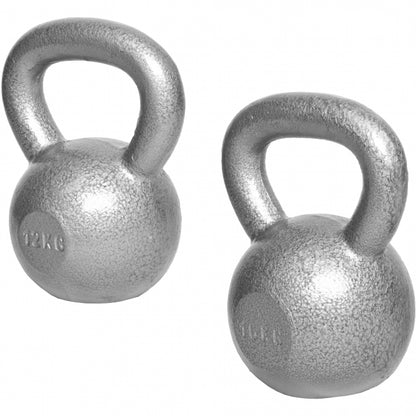 Voordeelset kettlebells 12 en 16 kg gietijzer Gorilla Sports