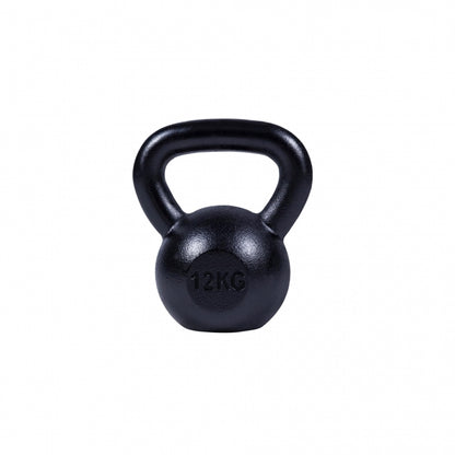 Voordeelset kettlebells 12 en 16 kg gietijzer zwart Gorilla Sports