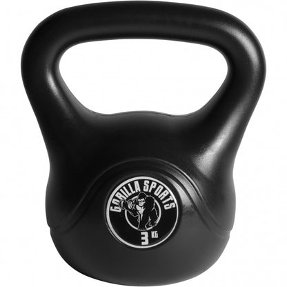 Voordeelset kettlebells 3, 6 en 8 kg kunststof Gorilla Sports