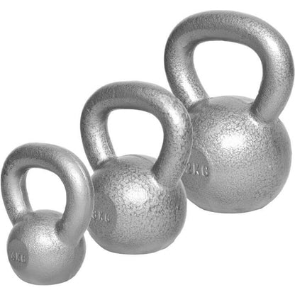 Voordeelset kettlebells 4, 8 en 12 kg gietijzer Gorilla Sports