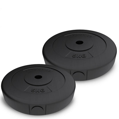 Disques de poids en plastique Physionics 2 x 5 kg