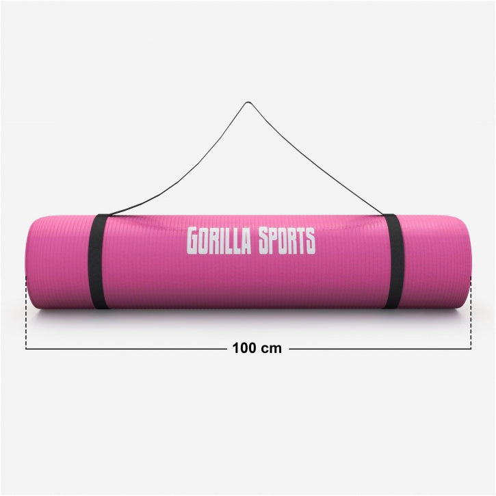 Gorilla Sports Yogamat Deluxe 190 x 100 x 1,5 cm Fuchsia