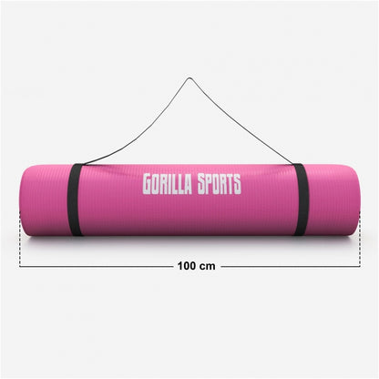 Gorilla Sports Yogamat Deluxe 190 x 100 x 1,5 cm Fuchsia