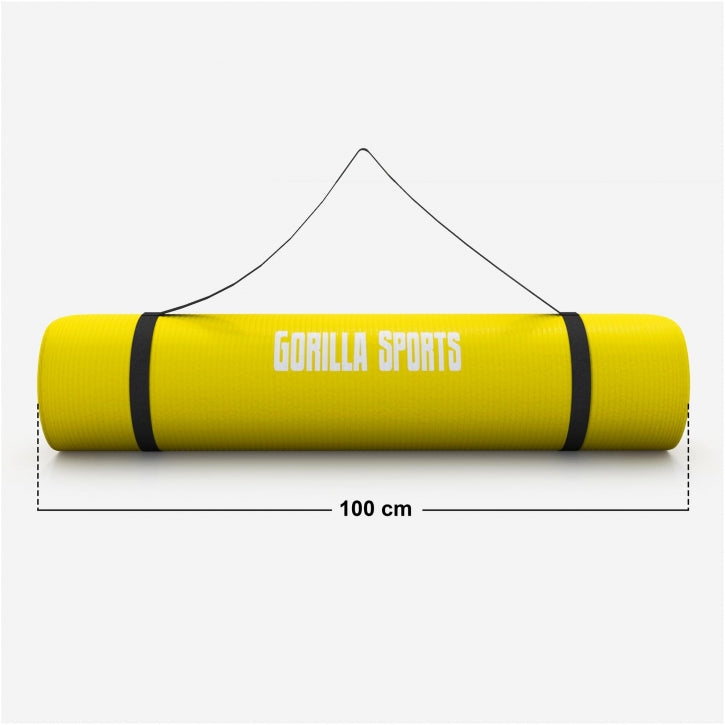 Gorilla Sports Yogamat Deluxe 190 x 100 x 1,5 cm Geel