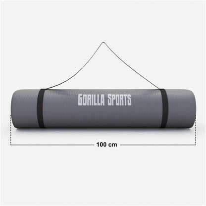 Gorilla Sports Yogamat Deluxe 190 x 100 x 1,5 cm Grijs