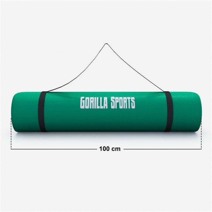 Gorilla Sports Yogamat Deluxe 190 x 100 x 1,5 cm Groen