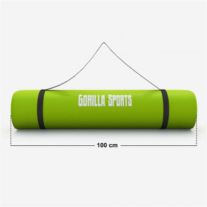 Gorilla Sports Yogamat Deluxe 190 x 100 x 1,5 cm Lime groen