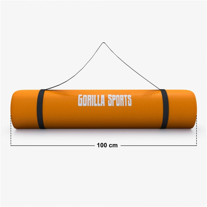 Gorilla Sports Yogamat Deluxe 190 x 100 x 1,5 cm Oranje