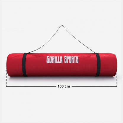 Gorilla Sports Yogamat Deluxe 190 x 100 x 1,5 cm Rood